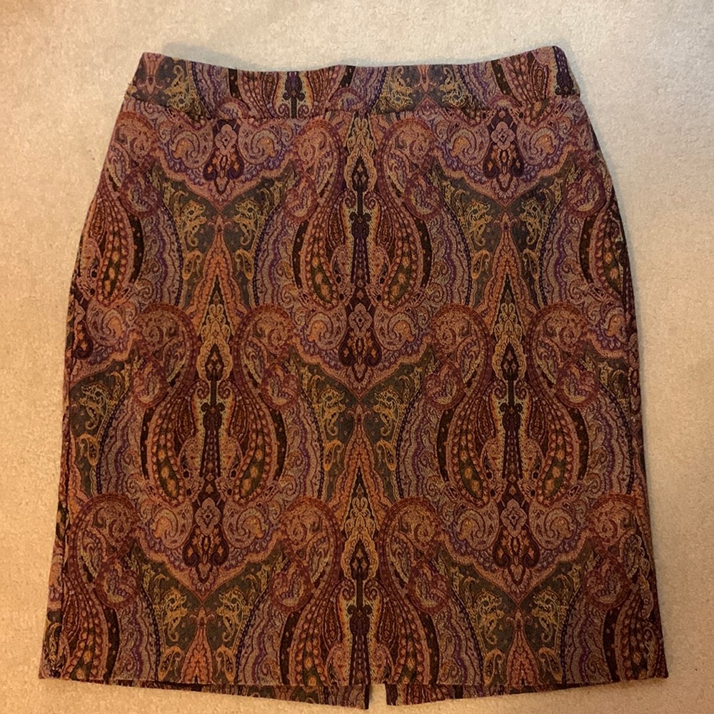 Ann Taylor paisley skirt size 14